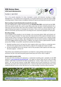 Microsoft PowerPoint - BSBI Botany News VC92 South Aberdeenshire 2 March 2014