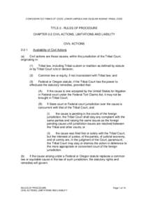 Western United States / Confederated Tribes of Coos /  Lower Umpqua and Siuslaw Indians / Siuslaw people / Confederated Tribes / Umpqua people / Coos people / Tribal sovereignty in the United States / Defense / State court / Confederated Tribes of Siletz Indians / Law / Oregon