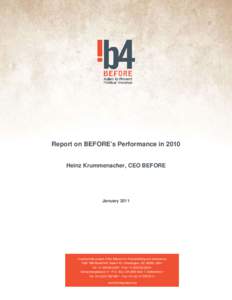 Microsoft Word - Report on Performance of BEFORE 2010_FINAL_03232011.doc