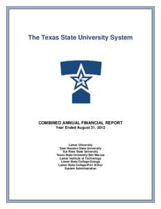 Education in Texas / Cash flow / Financial statements / American Association of State Colleges and Universities / Texas State University System / Cash flow statement / Beaumont /  Texas / Lamar University / Cash and cash equivalents / Accountancy / Finance / Texas