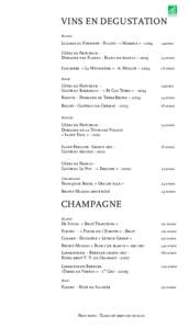 VINS EN DEGUSTATION Blancs Ligurie di Ponente - Pigato - « Marene » - 2014  14euros