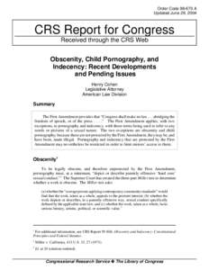 Law / Ashcroft v. American Civil Liberties Union / Communications Decency Act / Miller v. California / Obscenity / Free Speech Coalition / Child Online Protection Act / New York v. Ferber / Reno v. American Civil Liberties Union / Pornography law / Sex and the law / Censorship