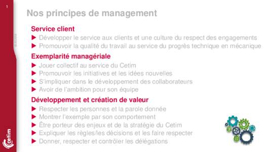 1  Nos principes de managementService client