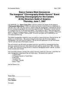 For Immediate Release:   May 2, 2007 