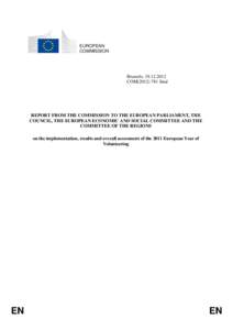 EUROPEAN COMMISSION Brussels, [removed]COM[removed]final