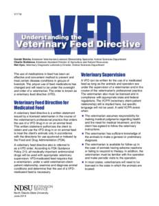 V1719 Understanding the Veterinary Feed Directive
