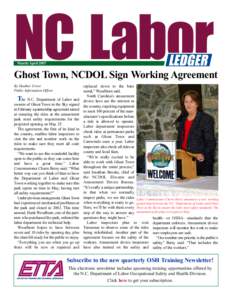 NC Labor LEDGER March/April[removed]Ghost Town, NCDOL Sign Working Agreement