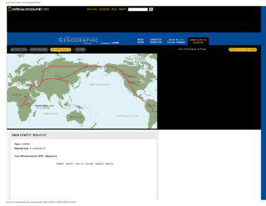 Your Genetic Journey - The Genographic Project