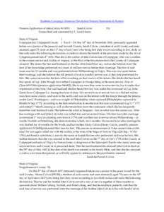 Southern Campaign American Revolution Pension Statements & Rosters Pension Application of John Colvin W18951 Sarah Colvin Transcribed and annotated by C. Leon Harris  VA