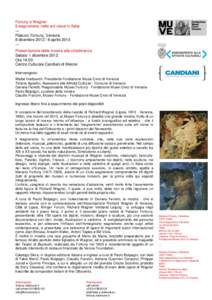 Fortuny e Wagner Il wagnerismo nelle arti visive in Italia — Palazzo Fortuny, Venezia 8 dicembreaprile 2013 —