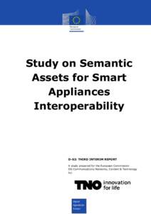 Study on Semantic Assets for Smart Appliances Interoperability  D-S3: THIRD INTERIM REPORT