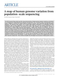 ARTICLE  doi:[removed]nature09534 A map of human genome variation from population-scale sequencing