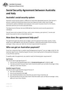 International Social Security Agreement between Australia and Italy - English