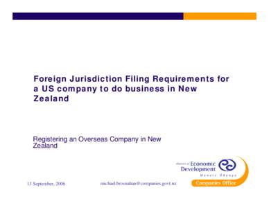 Registering an Overseas Company in New Zealand