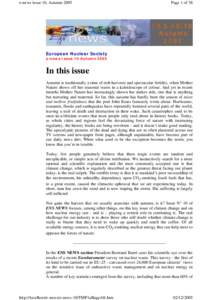 e-news issue 10, AutumnPage 1 of 38 European Nuclear Society e-news Issue 10 Autumn 2005