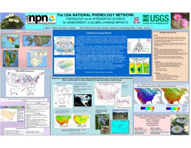 The USA National Phenology Network: Phenology As An Integrative Science For Assessment Of Global Change Impacts