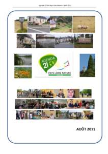 Agenda 21 du Pays Loire Nature– AoûtAOÛT 2011 Agenda 21 du Pays Loire Nature – Août 2011