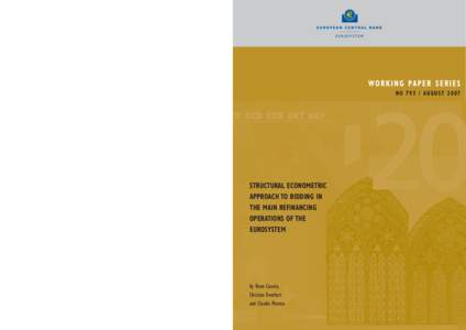 Structural econometric approach to bidding in the main refinancing operations of the Eurosystem