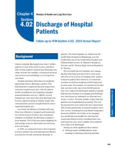 4.02 Discharge of Hospital Patients