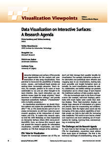 Visualization Viewpoints  Editor: Theresa-Marie Rhyne  Data Visualization on Interactive Surfaces: