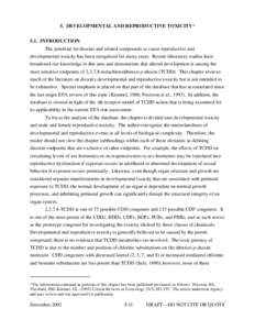 Medicine / Persistent organic pollutants / Fertility / Embryology / Endocrine disruptors / 2 / 3 / 7 / 8-Tetrachlorodibenzodioxin / Embryo / Median lethal dose / Prenatal development / Biology / Organochlorides / Chemistry