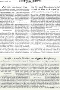 Mittwoch, 14. AprilNr. 85 MEINUNG & DEBATTE