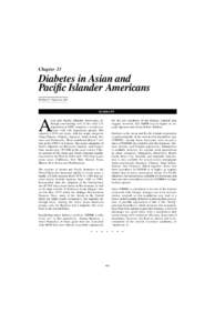 Chapt.33 - Diabetes in Asian and Pacific Islander Americans