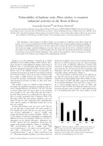 Vulnerability of harbour seals,  Phoca vitulina , to transient industrial activities in the Strait of Dover