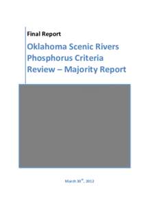 Oklahoma Scenic Rivers Phosphorus Criteria Review – Majority Report