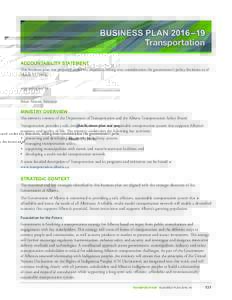 Transportation Business Plan (April 2016)