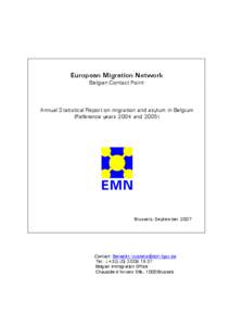 Microsoft Word - Belgian Statistical Report on Asylum and Migration _2004 and 2005_.doc