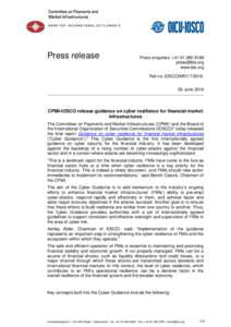 Press release  Press enquiries: +www.bis.org Ref no: IOSCO/MR