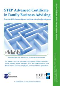 Practical skills for practitioners working with a family enterprise  For lawyers, solicitors, attorneys, accountants, financial planners, private bankers, wealth managers, trust and estate planners, trust