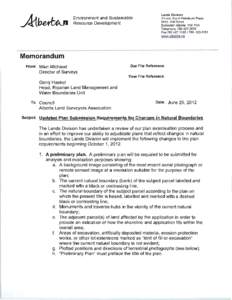 Environment and Sustainable 	 Resource Development Lands Division 2 Floor, South Petroleum Plaza[removed]Street