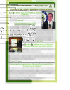 The Auditor’s Newsletter  September 2011 Welcome to the Auditor’s Newsletter - Visit our Website!
