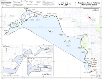 Regulation Plan Map for Fisheries Management Zone 9 - Sheet 1 of 3