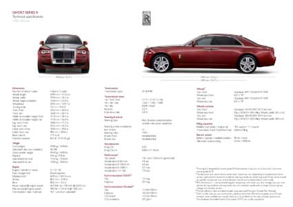 Ghost Series II Technical specification USA Version 1948 mm[removed]in