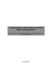 EUROPA - Guidelines on the application of Directive[removed]EC