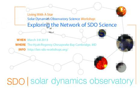Living With A Star Solar Dynamics Observatory Science Workshop: Exploring the Network of SDO Science WHEN MarchWHERE The Hyatt Regency Chesapeake Bay Cambridge, MD