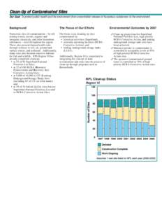 Pollution / Town and country planning in the United Kingdom / First Amendment to the United States Constitution / Resource Conservation and Recovery Act / Superfund / Brownfield land / National Priorities List / Underground storage tank / Brownfield regulation and development / United States Environmental Protection Agency / Hazardous waste / Environment