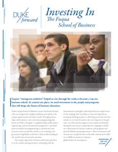 Investing In The Fuqua School of Business