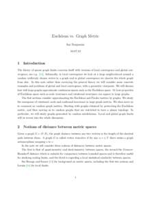 Euclidean vs. Graph Metric Itai Benjamini