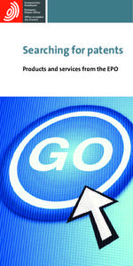 Searching for patents - Products and services from the EPO