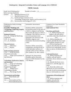 Integrated Curriculum: Social Studies and Language Arts