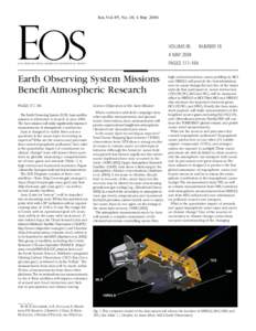 Eos,Vol. 85, No. 18, 4 May[removed]VOLUME 85 NUMBER 18