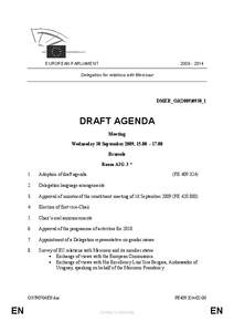 [removed]EUROPEAN PARLIAMENT Delegation for relations with Mercosur  DMER_OJ(2009)0930_1