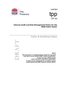 month2014  tpp 14-xx Internal Audit and Risk Management Policy for the NSW Public Sector
