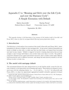 Appendix C to Housing and Debt Over the Life Cycle and Over teh Business Cycle: A Simple Extension with Default