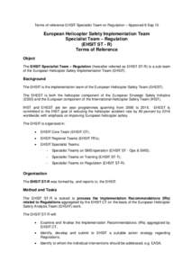 EHSIT - ST Ops & SMS - ToR DRAFT 22 Jun 09