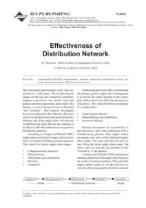 ITJ4013 80 Int’lIGI Journal PUBLISHING of Information Systems and Supply Chain Management, 1(1), 80-8, January-MarchE. Chocolate Avenue, Suite 200, Hershey PA, USA Tel: ; Fax